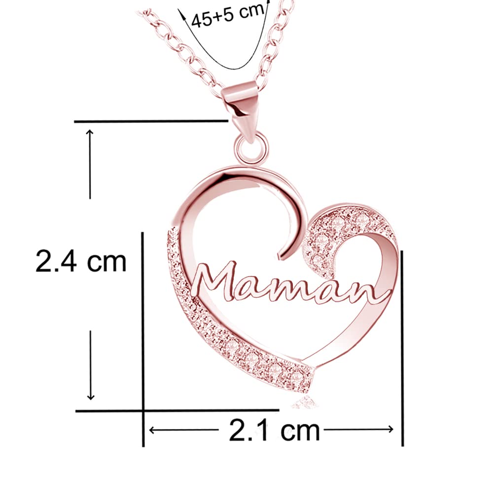 GUOYU Cadeaux Maman Collier Maman Femme,Cadeau Fete des Meres,Cadeaux Fête des mères pour Maman,Cadeaux Noël pour Maman,Cadeau d'anniversaire Femme