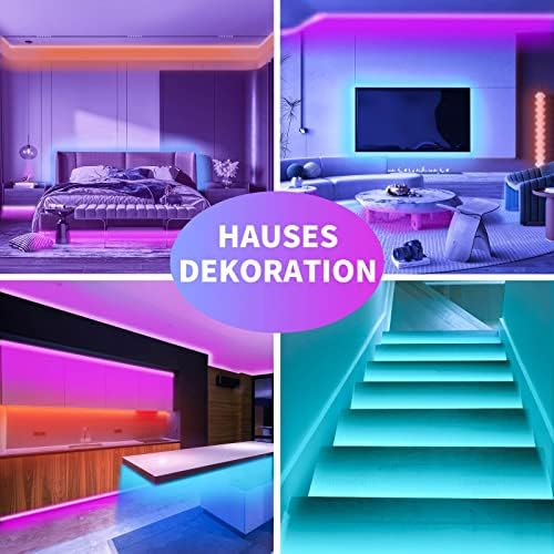 KSIPZE Led Chambre 30M Ruban Led Bande Lumière Décorative Multicolore, Rgb Guirlande de Lumineuse Dimmable avec Télécommande, Bluetooth APP, Musicale pour Parti,Maison,Salon