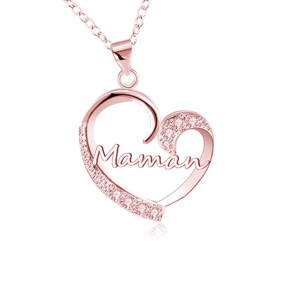 GUOYU Cadeaux Maman Collier Maman Femme,Cadeau Fete des Meres,Cadeaux Fête des mères pour Maman,Cadeaux Noël pour Maman,Cadeau d'anniversaire Femme