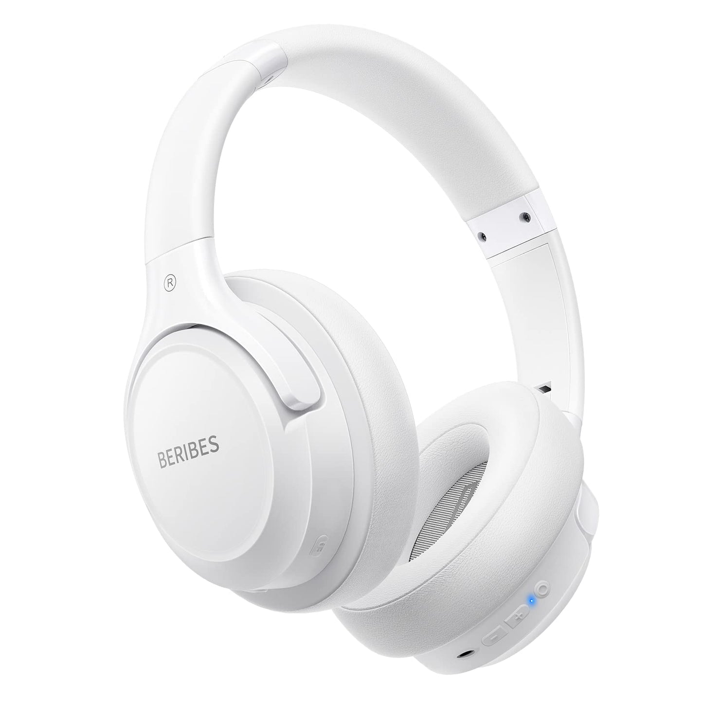 BERIBES Casque Bluetooth sans Fil - Durée de Lecture : 65 h -avec Micro 6 Modes EQ - Style Around-Ear - avec Microphone - pour iPhone/iPad/Android/Ordinateurs Portables